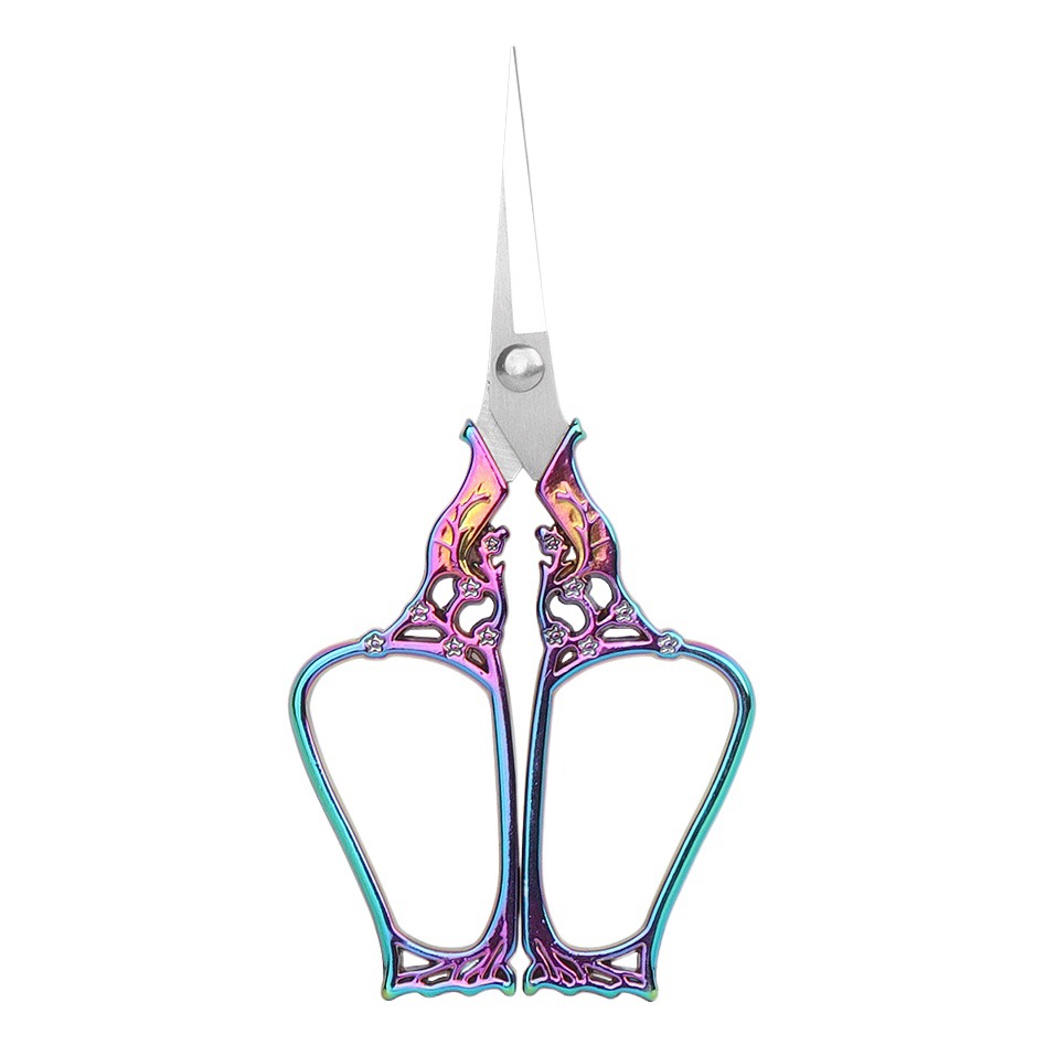 Lin taizuo botella tijeras de ciruela tijeras de aleación de acero inoxidable tijeras de estudiante cabeza de hilo tijeras hechas a mano ciruela tijeras de oro vintage