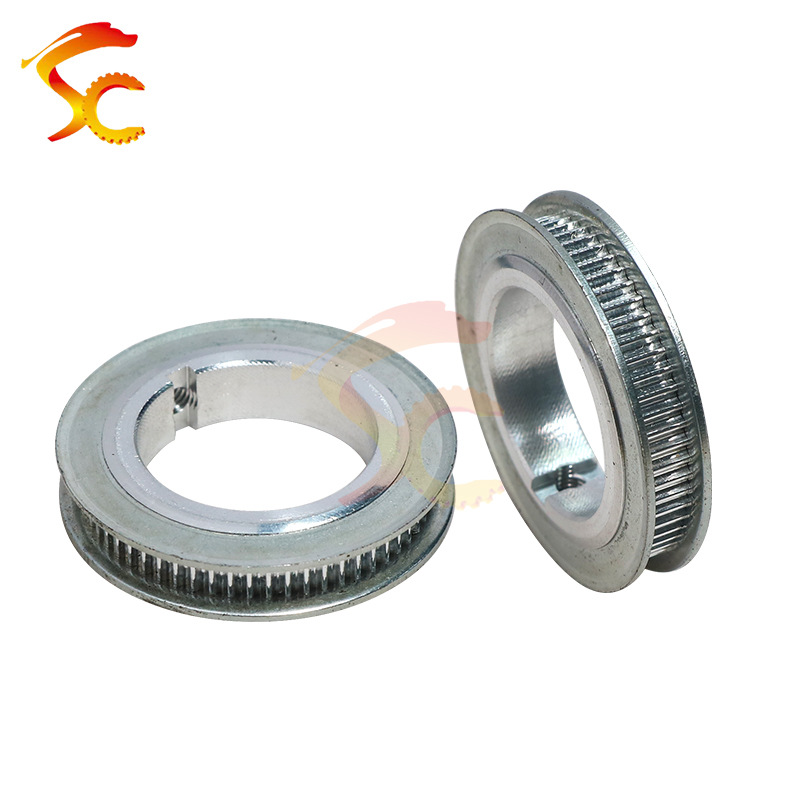 工厂直供 铝合金同步皮带齿轮 2GT60齿 内孔14/25 齿面5  带键槽