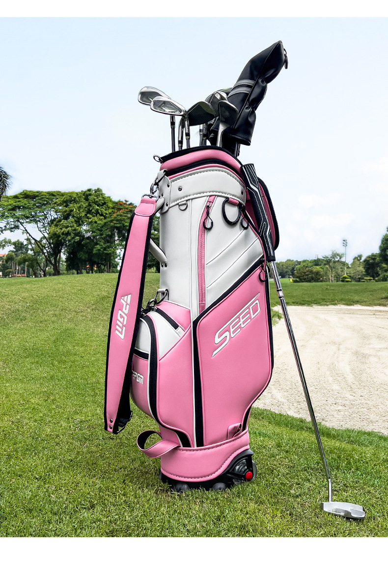 Túi golf trẻ em PGM vỏ cứng chống nước có bánh xe kéo, thiết kế kính thiên văn co giãn — QB162-Trắng hồng (cỡ lớn), QB162-Trắng hồng (cỡ vừa), QB162-Trắng hồng (cỡ nhỏ), QB162-Màu xanh trắng (lớn) chi tiết 14