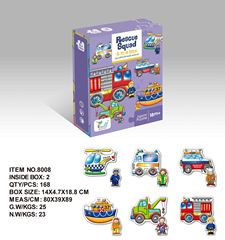 跨境新品兒童紙卡片裝拼圖卡通動物交通場景認知益智入門拼圖定製