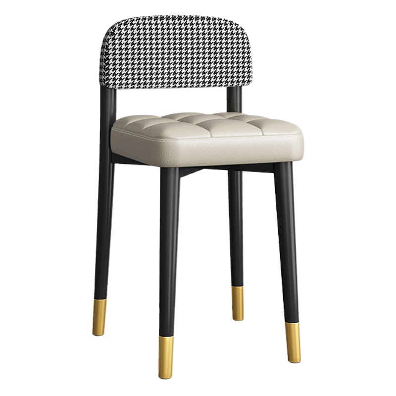 Taburete hogar pequeño taburete bajo pequeña silla taburete redondo Internet celebridad completo lujo ligero respaldo italiano mesa de café taburete apilable