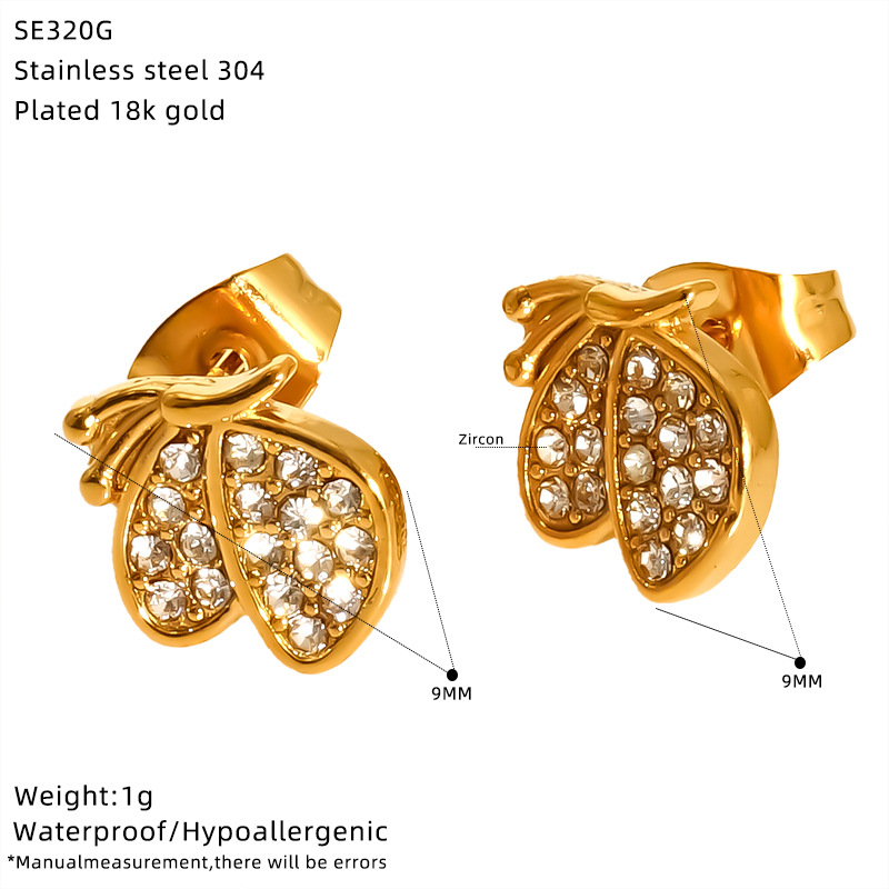 Geometric, Star Pattern 1 Pair IG Style Simple Style Geometric Star 304 Stainless Steel 18K Gold Plated Ear Studs