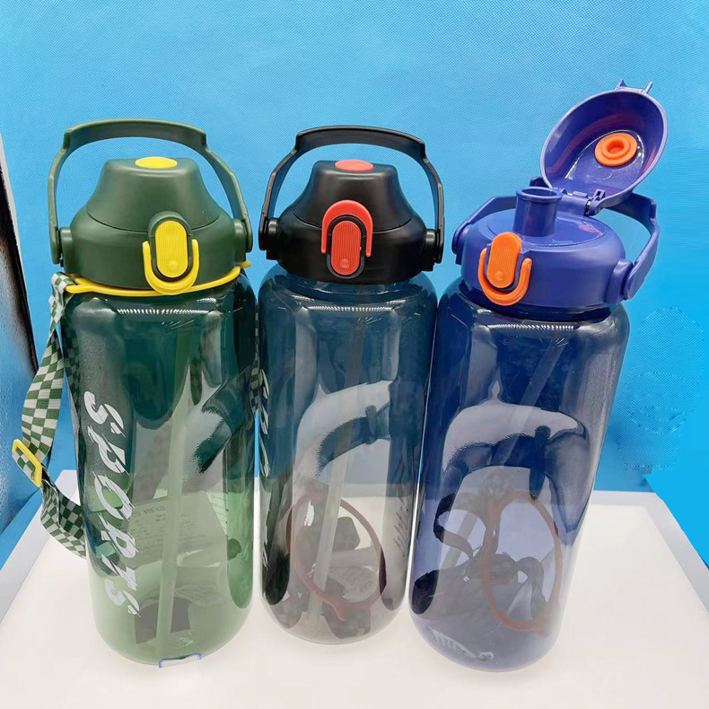 Youyun adultos deportes hervidor de agua taza de agua de plástico mujeres de gran capacidad 2L hombres botella de agua portátil espacio taza al aire libre taza