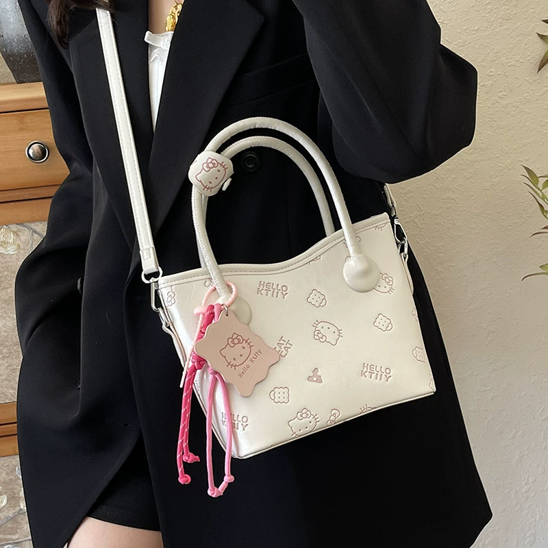Hello Kitty, милая сумочка для отдыха, корзина, сумка через плечо, корейский стиль