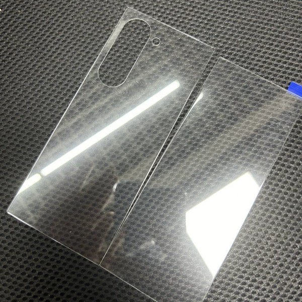 Transparent full screen glass back film