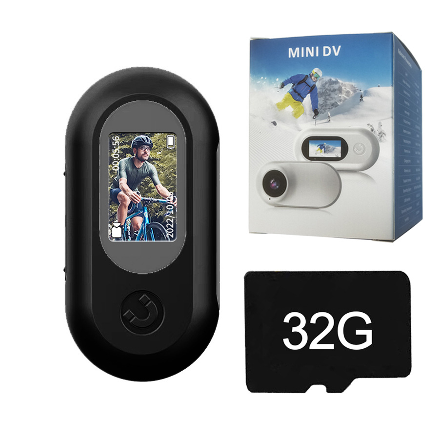 1080P HD Wearable Action Camera – Neck-Mounted Magnetic Vlog Camera With 0.96" Screen (Includes Bike Mount & Pet Strap, 8GB/32GB/64GB/128GB Options)_voghion.com