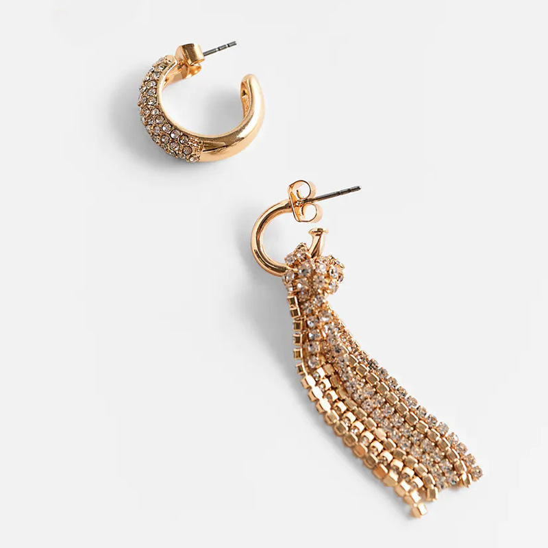 Diamond Tassel Earrings Wholesale display picture 6