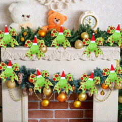 アマゾングリーンモンスターリボン装飾ヨーロッパとアメリカのグリンチリボンクリスマスギフト装飾クリスマスペンダント