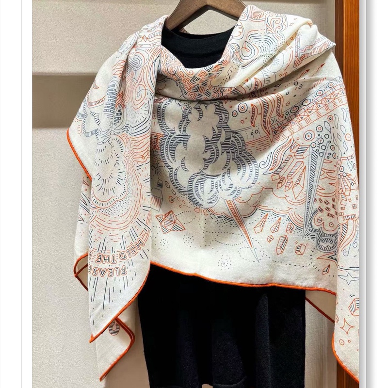 High-End Silk Cashmere 140cm Twill Silk Square Scarf, Elegant, Accessible Luxury, Thin Silk Scarf, Scarf and Shawl for Women