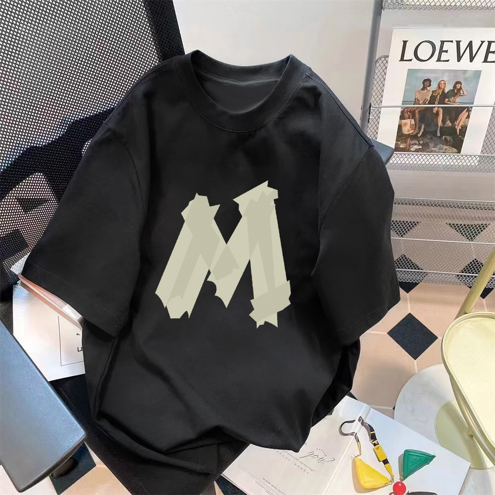 Factory wholesale men's loose half sleeve T-shirt letter printing fashion American trend Joker short sleeve T-shirt