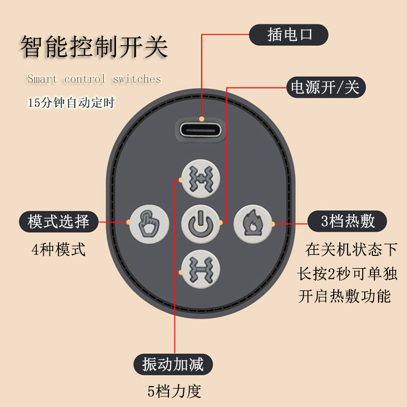 Ce認証頚椎マッサージ枕睡眠睡眠枕頚椎枕睡眠専用振動加熱代理|undefined