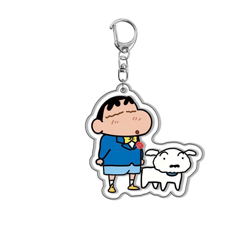 Crayon Shin-Chan Animación Periférico Nohara Shinsuke Xiaokui Xiaobai Nini Colgante de llavero de acrílico entre vientos