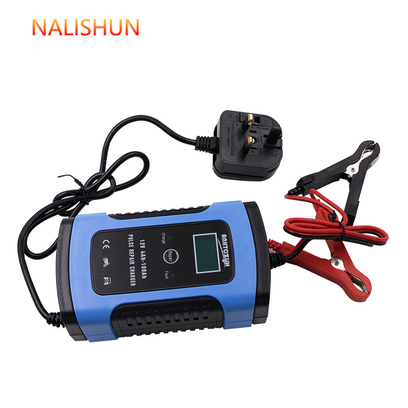 Cargador de batería de coche 12V cargador de la motocicleta cargador de batería de reparación automática inteligente