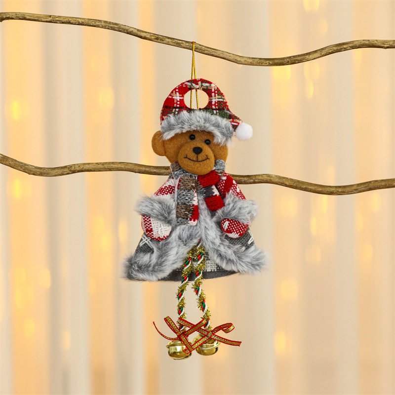 Christmas Cartoon Style Bear Deer Cloth Daily Festival Hanging Ornaments display picture 1
