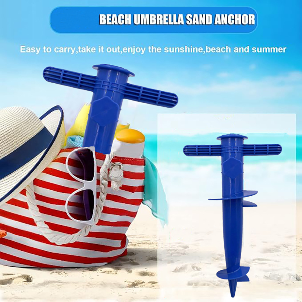 Venta caliente transfronteriza paraguas de playa de plástico inserción de suelo paraguas de playa pies paraguas de sol paraguas de playa accesorios de base