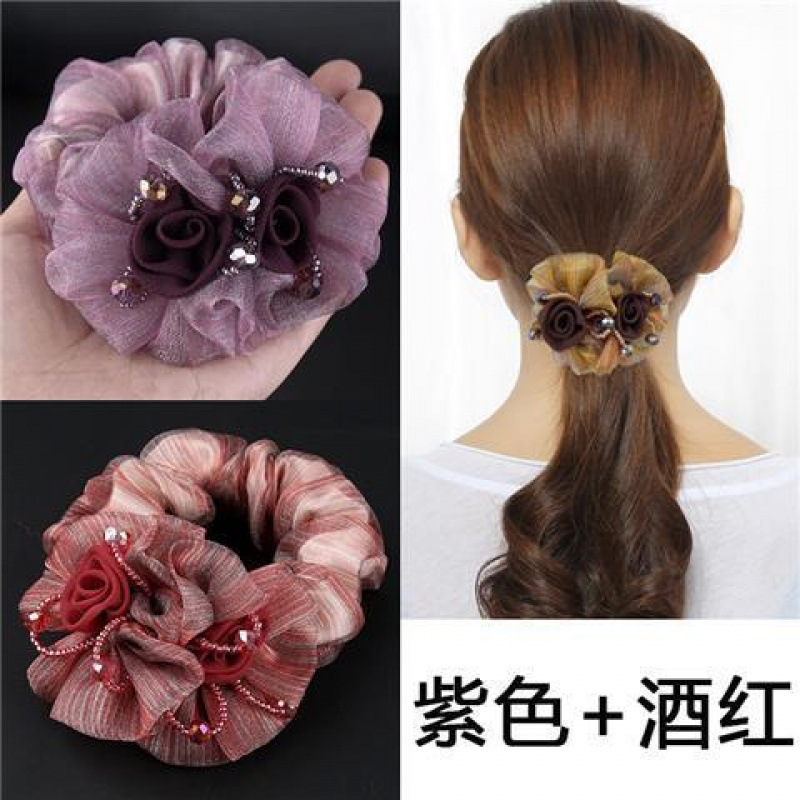 뜨거운 판매 꽃 1#2개입 [퍼플+버건디]