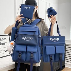 2024跨境書包韓版大容量中小學生背包校園牛津布潮酷輕便雙肩包