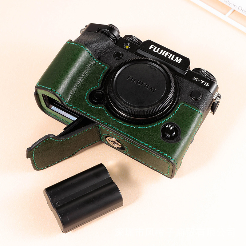 Fuji Xt5 Camera Bag Leather Case Xt20Xt200Xt2Xt3Xt4 Base Genuine Leather Cowhide Camera Top Layer