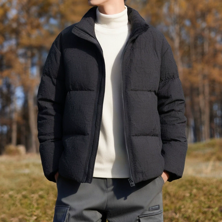 Мужской пуховик (WOOG2005), бархатистая отделка, утка пух, зима