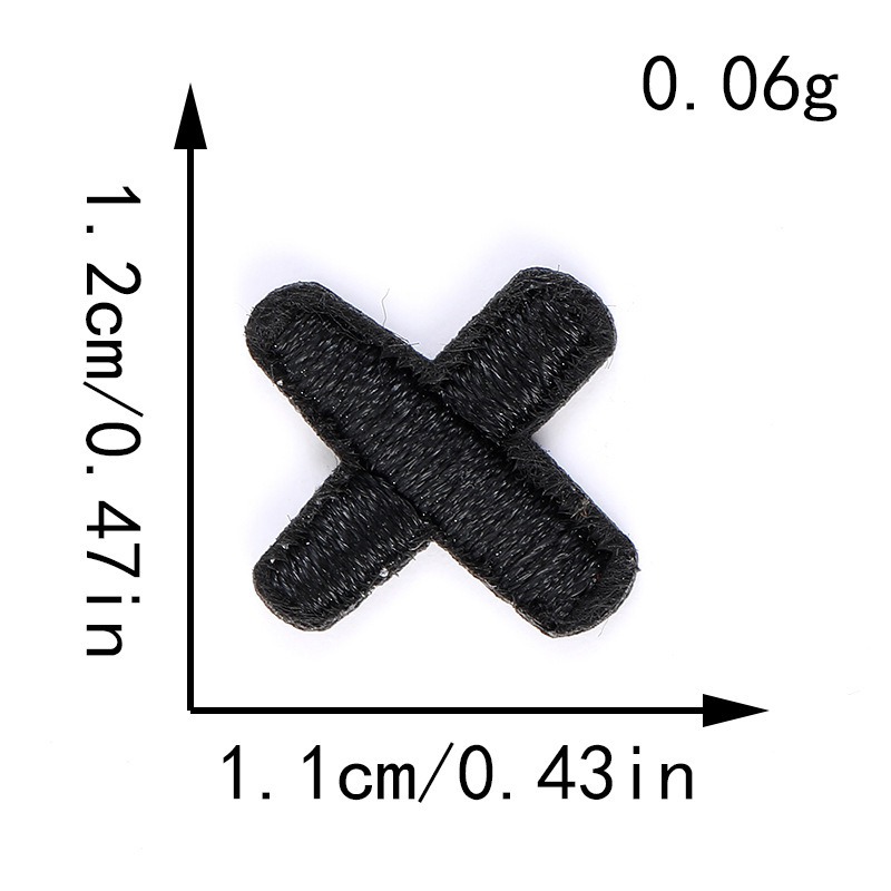 电脑刺绣布贴黑白小数字字母跨境批发DIY服饰补丁装饰贴刺绣辅料|undefined