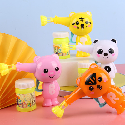 泡泡枪玩具卡通惯性泡泡枪手动吹泡泡夏天夜市地摊货源小礼品批发|ru
