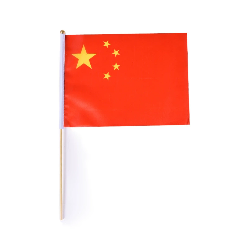 Solid Ring 7 20*30cm small national flag Student dancing props dancing props kindergarten early exercise performance hand shakes red flag