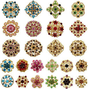 Cross-border Hot Sale suit Brooch Corsage Bridal Wedding Holding Flower DIY Accessories Dress Anti-glare Fixed Pin