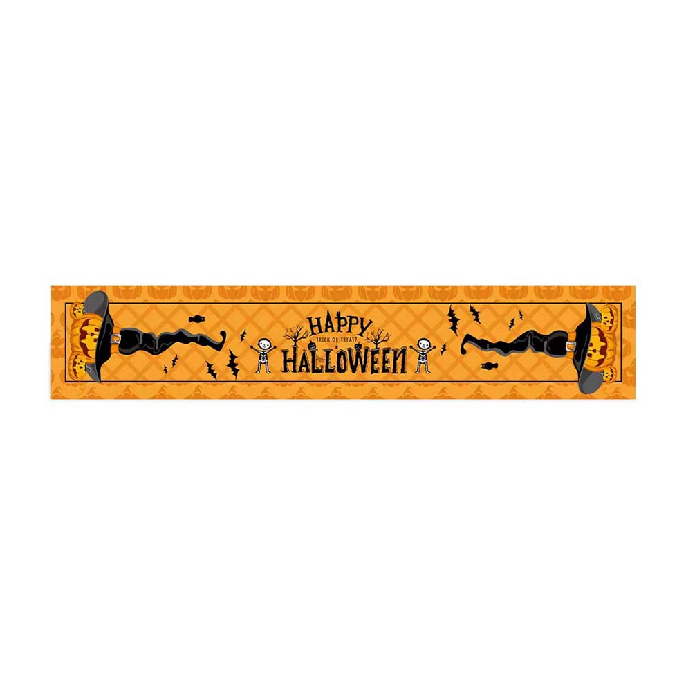Transfronterizo 2024 Amazon nuevo Halloween calabaza festivales lino tabla bandera tabla de mesa comedor tabla de té tabla de bandera