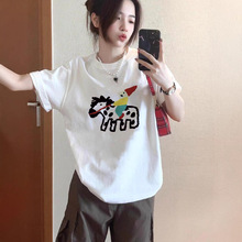 oversize���������ɫ����t��Ů΢��mm����chic���°����������