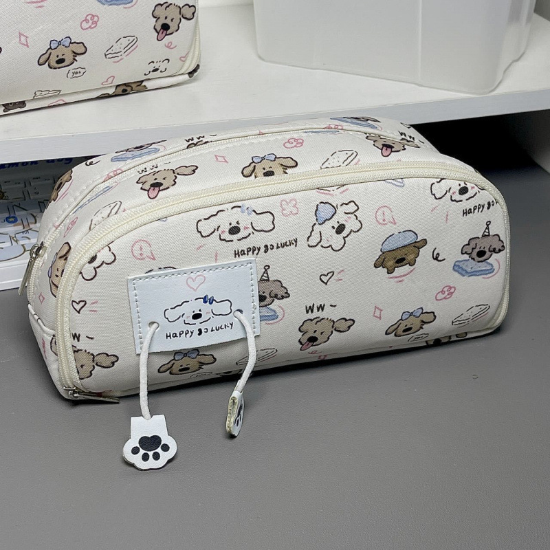 Bolsos de papelería multifuncional para estudiantes de primaria, secundaria y preparatoria, colección grande, corazón de niña, gran capacidad, bolsa de lápices coreana de alto valor