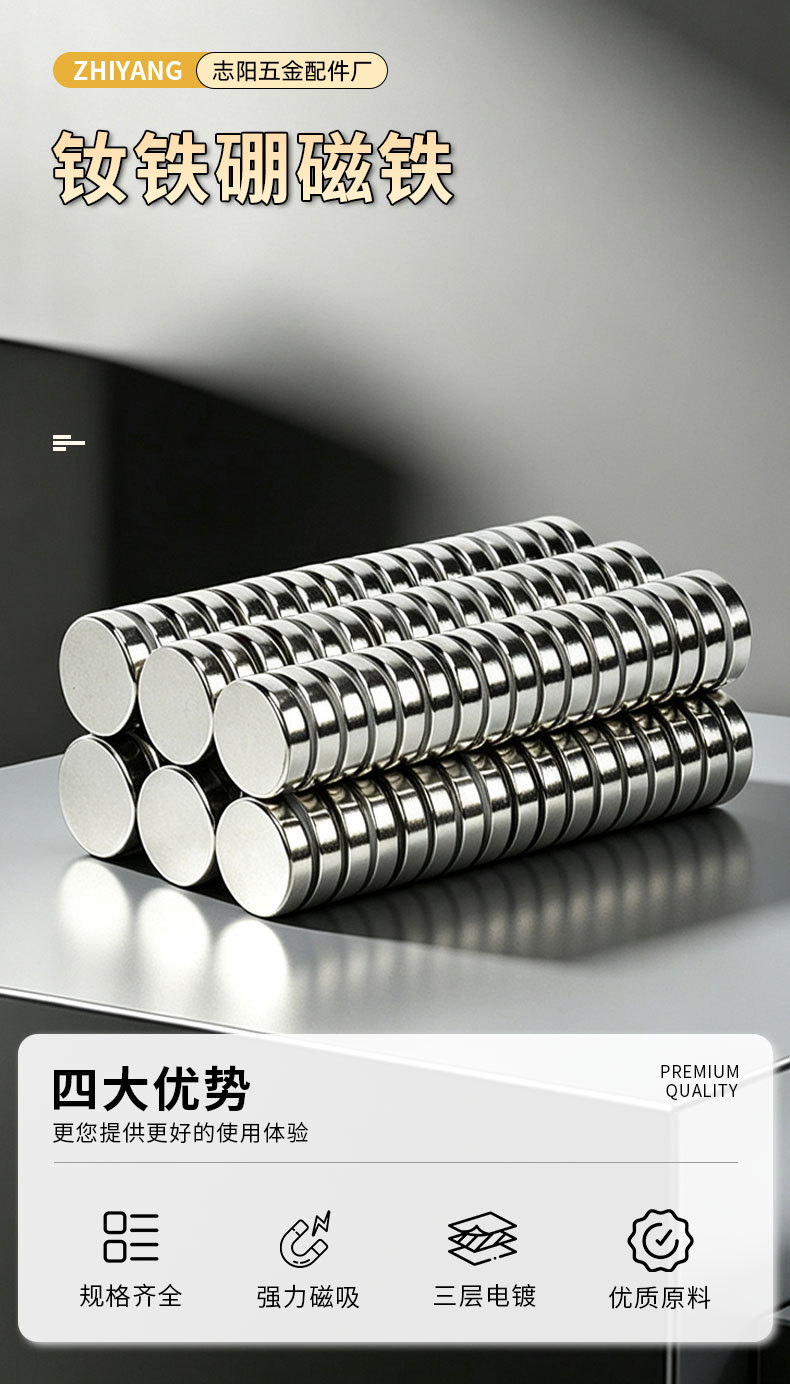 Магнит неодимовый Zhiyang Magnetic Material D8x2