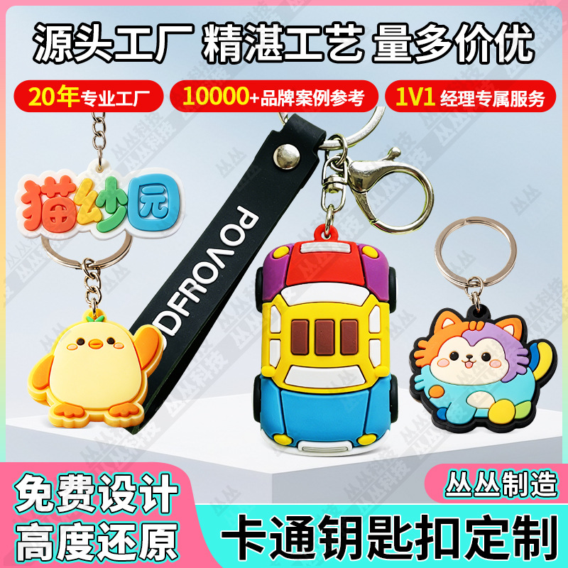 Cartoon three dimensional keychain