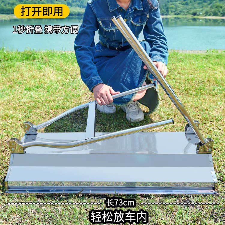 バーベキューストーブ家庭用屋外折りたたみ厚みのあるステンレス鋼バーベキューストーブ設置不要ポータブルキャンプバーベキューグリル|undefined