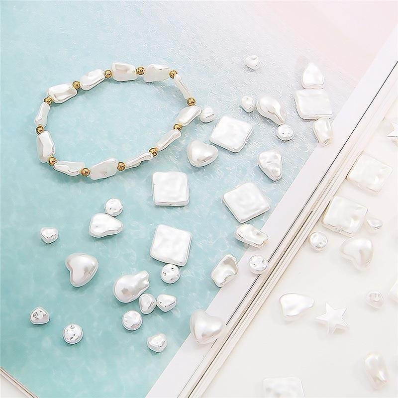 DIY handmade jewelry accessories ABS highlight special-shaped beads imitation pearl bracelet necklace pendant headdress making material bag DIY handmade jewelry accessories ABS highlight special-shaped beads imitation pearl bracelet necklace pendant headdress making material bag