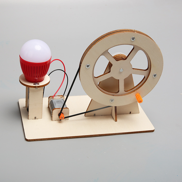 Experimento científico para estudiantes de primaria Generador de manivela simple Tecnología para niños pequeños Fabricación de materiales de bricolaje hechos a mano para niños