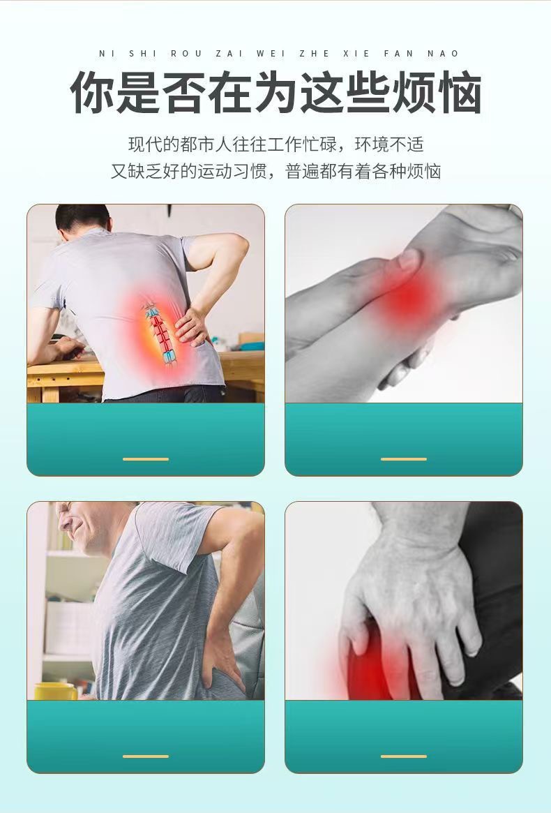 Sanqi Ginger Warming Herbal Patches for Neck Knee and Lumbar Support 20 Patches per Box key features