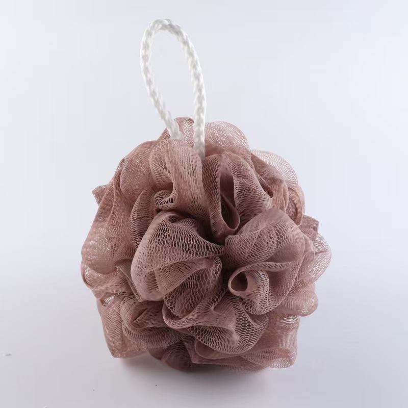 Bola de baño grande de malla fina 50 g, suave y espumosa, venta al por mayor directamente de fábrica.