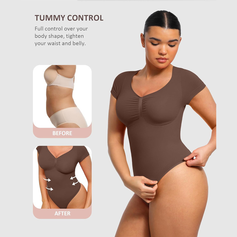 ヨーロッパとアメリカの貿易大きいサイズ産後ヒップリフティングシームレスボディシェイパー女性のコルセットおなかコントロールT字型ボディスーツボディスーツ|undefined