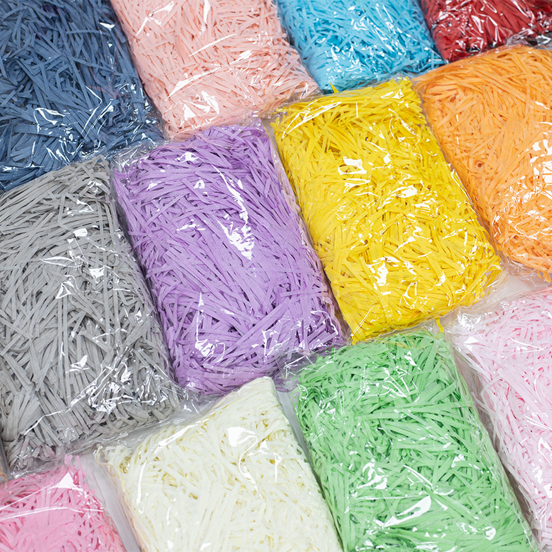 100g Lafite Grass for Candy Box Filler, Shredded Paper for Birthday Gift Box Filler, Wholesale