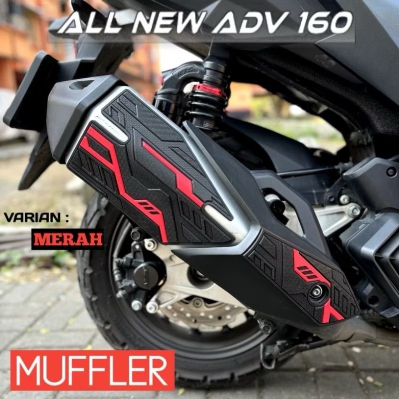 ホンダADV 160排気管にオートバイ部品のゴム材質排気管保護シールを貼るのに適しています。|undefined