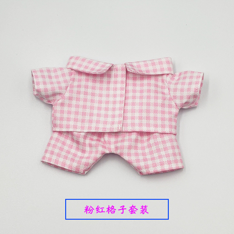 10cm20cm muñeca ropa camisa a cuadros pijamas traje 15cm muñeca de juguete muñeca de algodón ropa de la muñeca