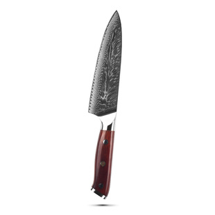 Rosewood Handle Domestic Japanese Damas 8inch Professional Meat and Vegetable Cutting Multifunctional Stainless Steel Chef's Knife