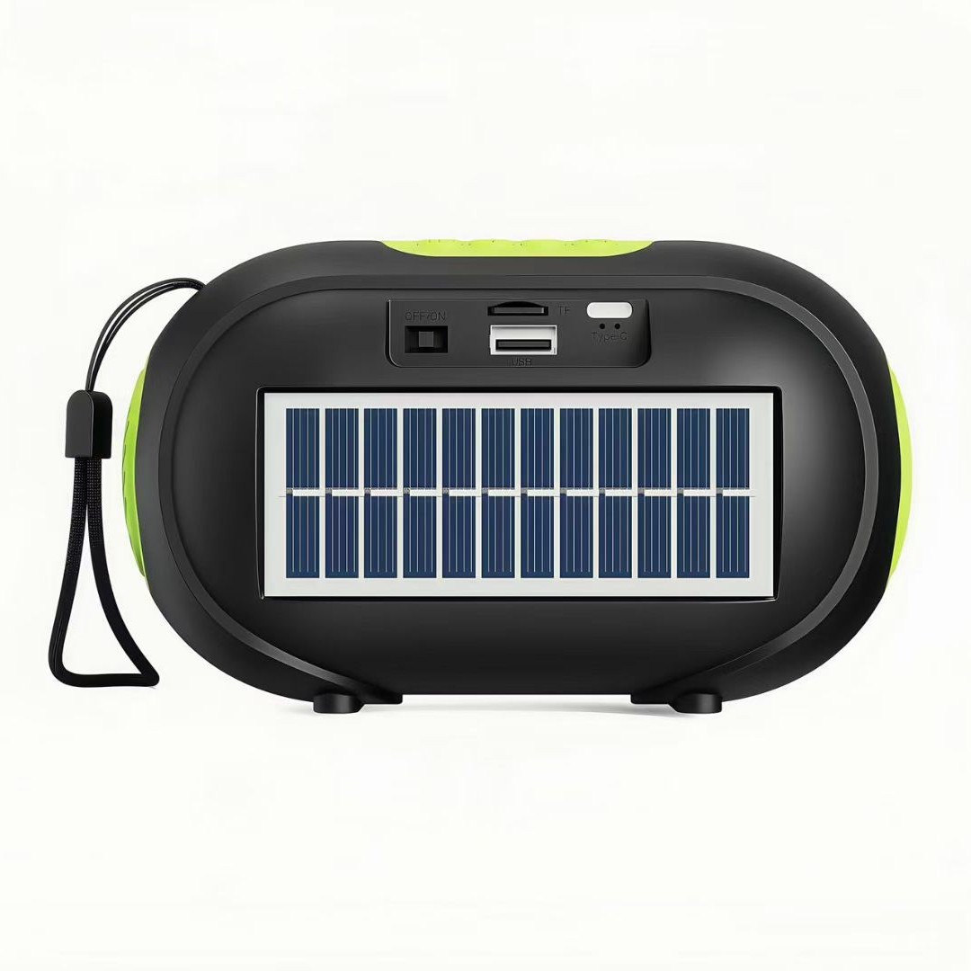 AI - 100SUN altavoz solar Bluetooth de escritorio portátil soporte de teléfono móvil portátil TWS mini tarjeta de audio