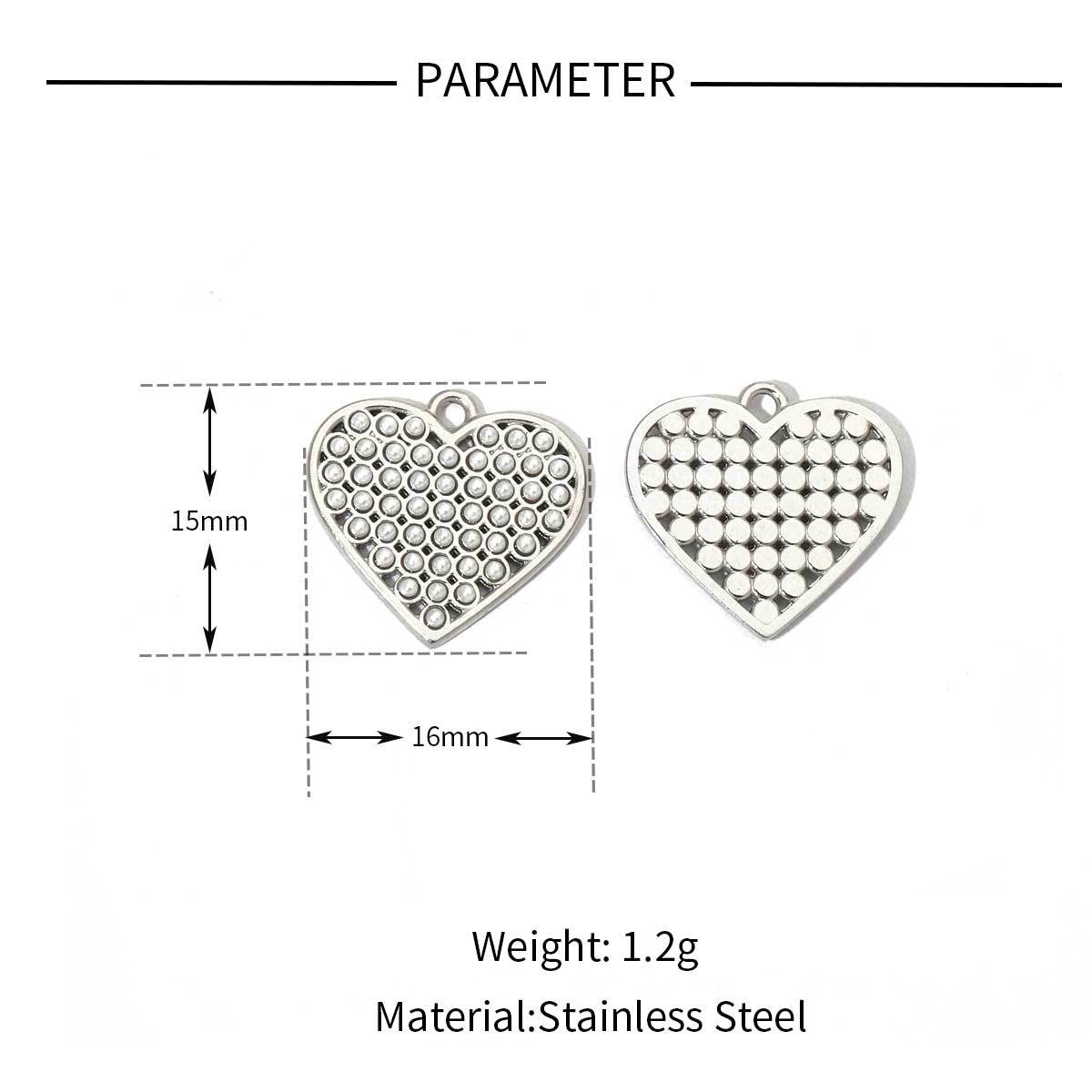 12g Weight Pendant Jewelry Making Type 18*10mm, 20*14mm, 22 * 27mm Jewelry Making Size DIY Jewelry Accessories Classification 3 PCS/Package Quantity Titanium Steel Material Geometric, Heart Shape Pattern Plating Design Elegant, Simple Style, Streetwear Style 3 PCS/Package 18*10mm 20*14mm 22 * 27mm Titanium Steel Geometric Heart Shape Pendant 5