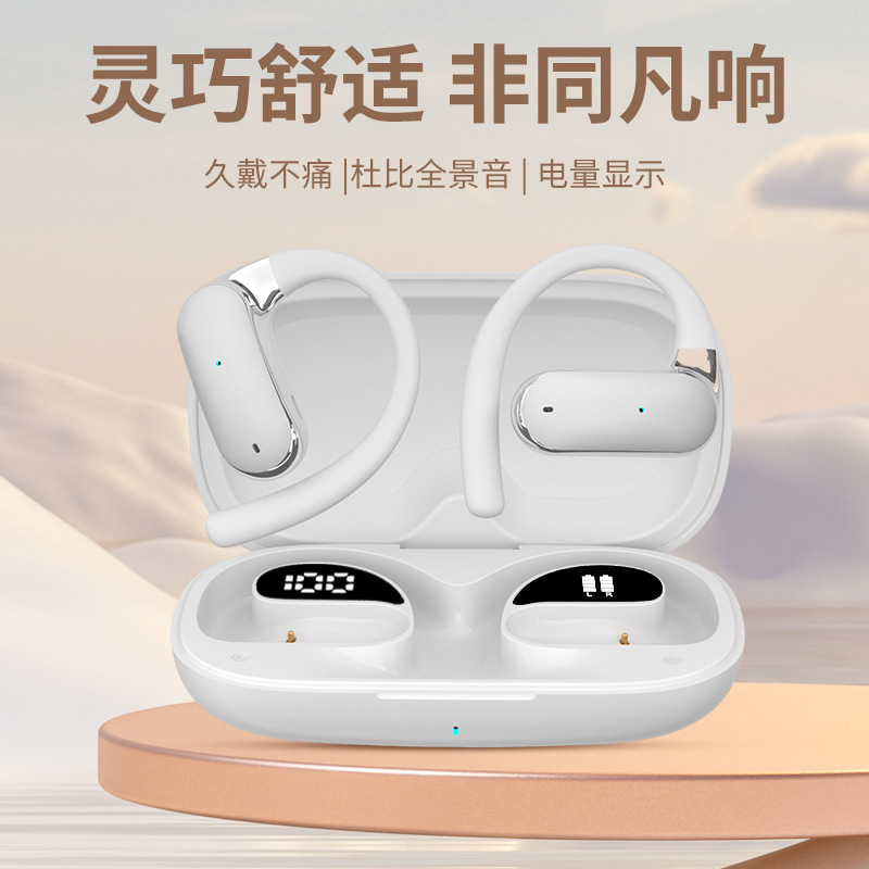 2025年新作 Bluetoothヘッドセット、長いバッテリー寿命、長時間装着しても痛くない、耳掛け型スポーツノイズリダクションワイヤレスAI翻訳ヘッドセット|undefined