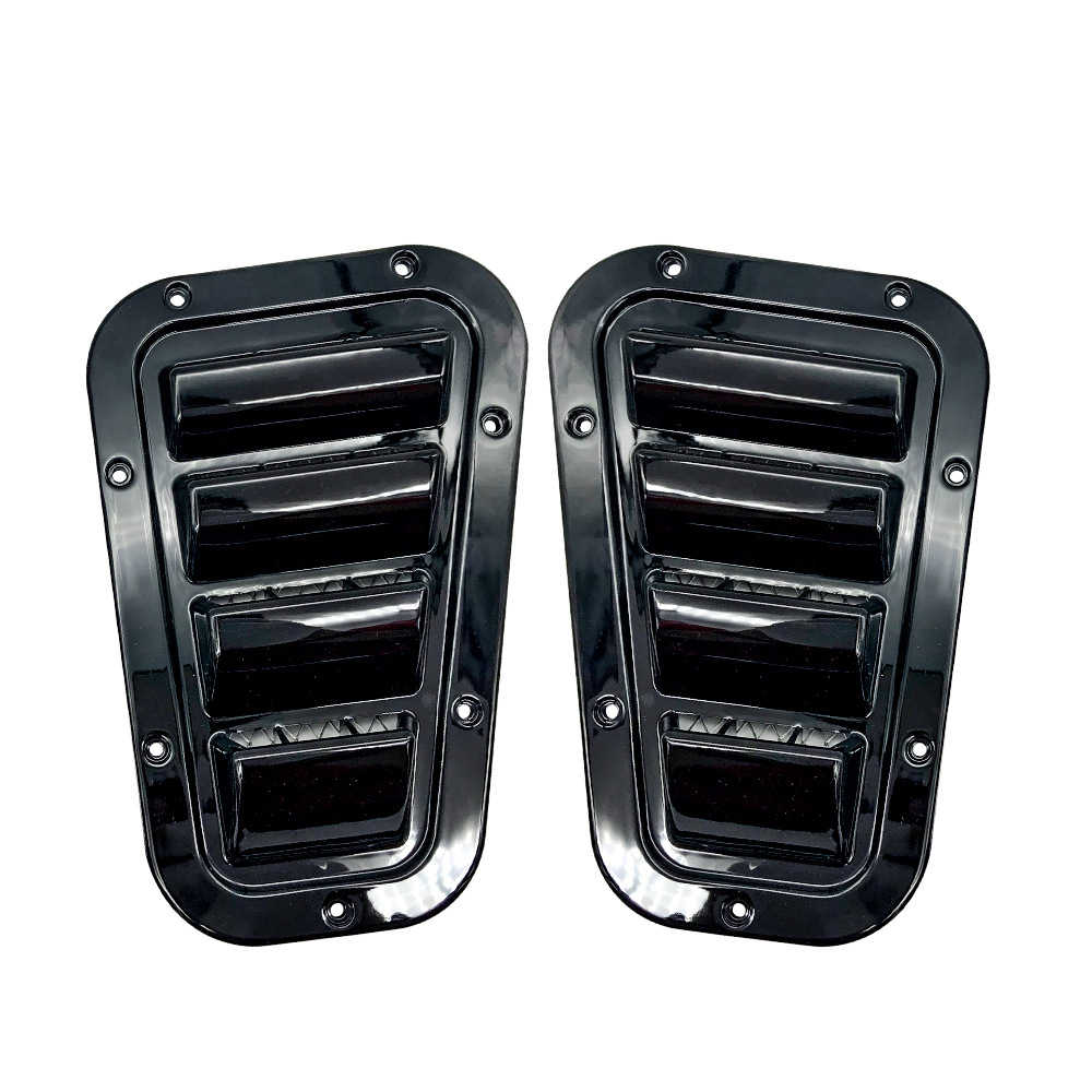 Adecuado para 2003-2019 land rover protector cubierta de salida de aire ABS/metal piano negro protector salida de aire