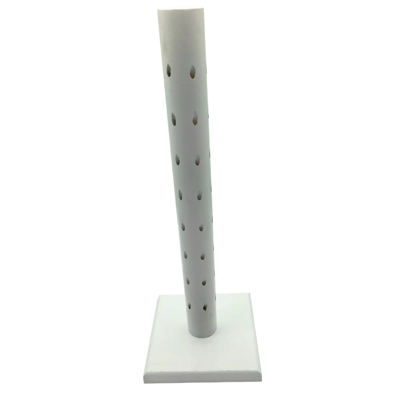 Suministro de agujero redondo fondo cuadrado blanco insertar 360 ° pantalla Candy display stand Lollipop soporte de exhibición azúcar soporte de la zapatilla