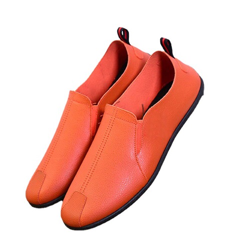 Men's Shoes 2024 New Men's Casual Shoes Men's Shoes Low-top Bean Shoes Soft Flat Leather Shoes Slip-on Loafers