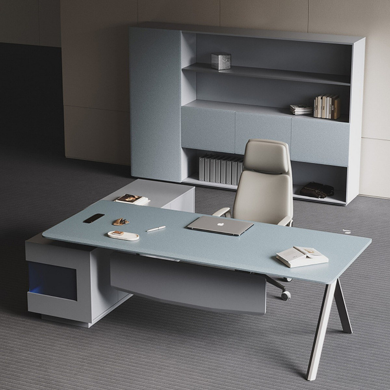 Designer Office Desk, Executive Desk, Light Luxury, High-End, Minimalist, New Model for Administrative Leaders, General Manager, Boss Desk
