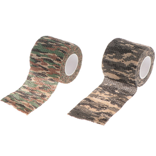 Non-woven outdoor camouflage bandage, self-adhesive retractable hunting camouflage cycling car tape